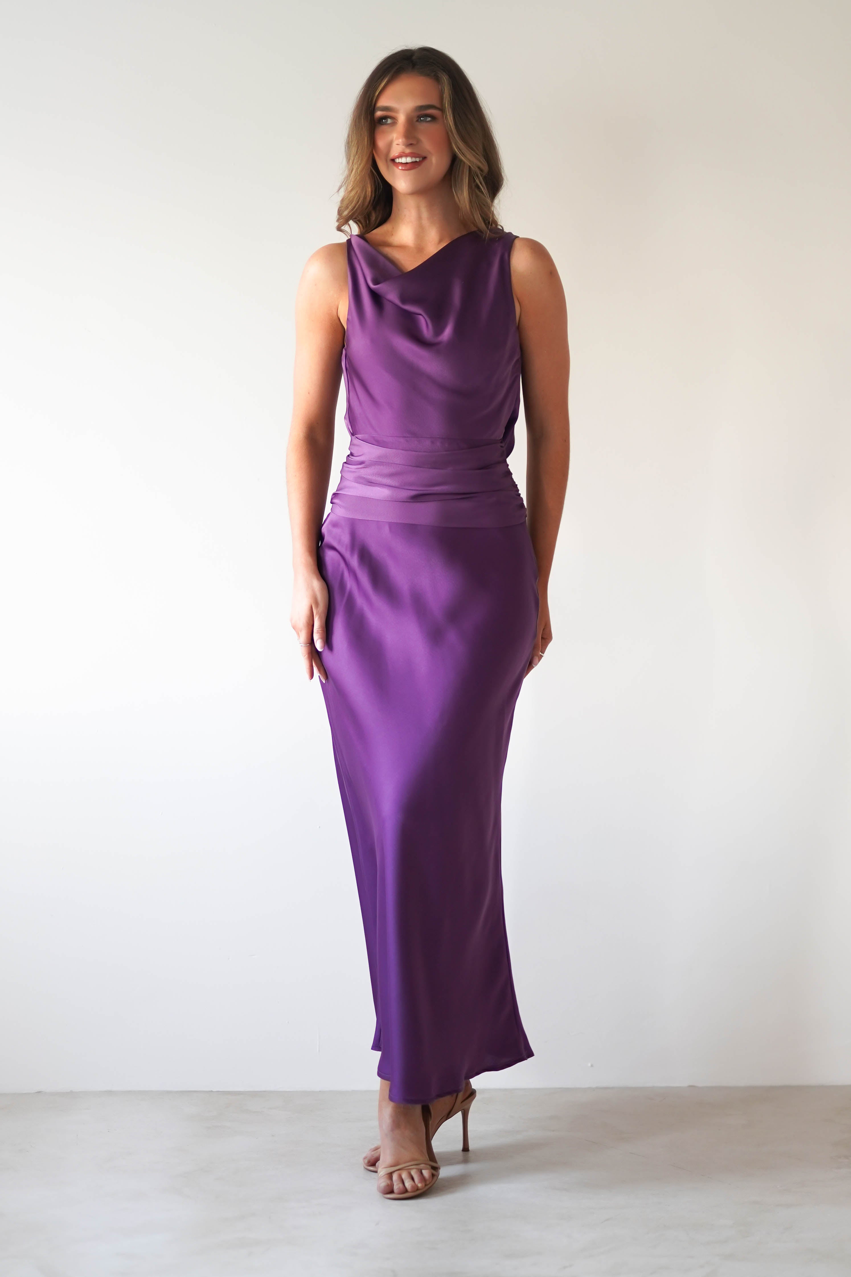Vestido River Roxo Profundo