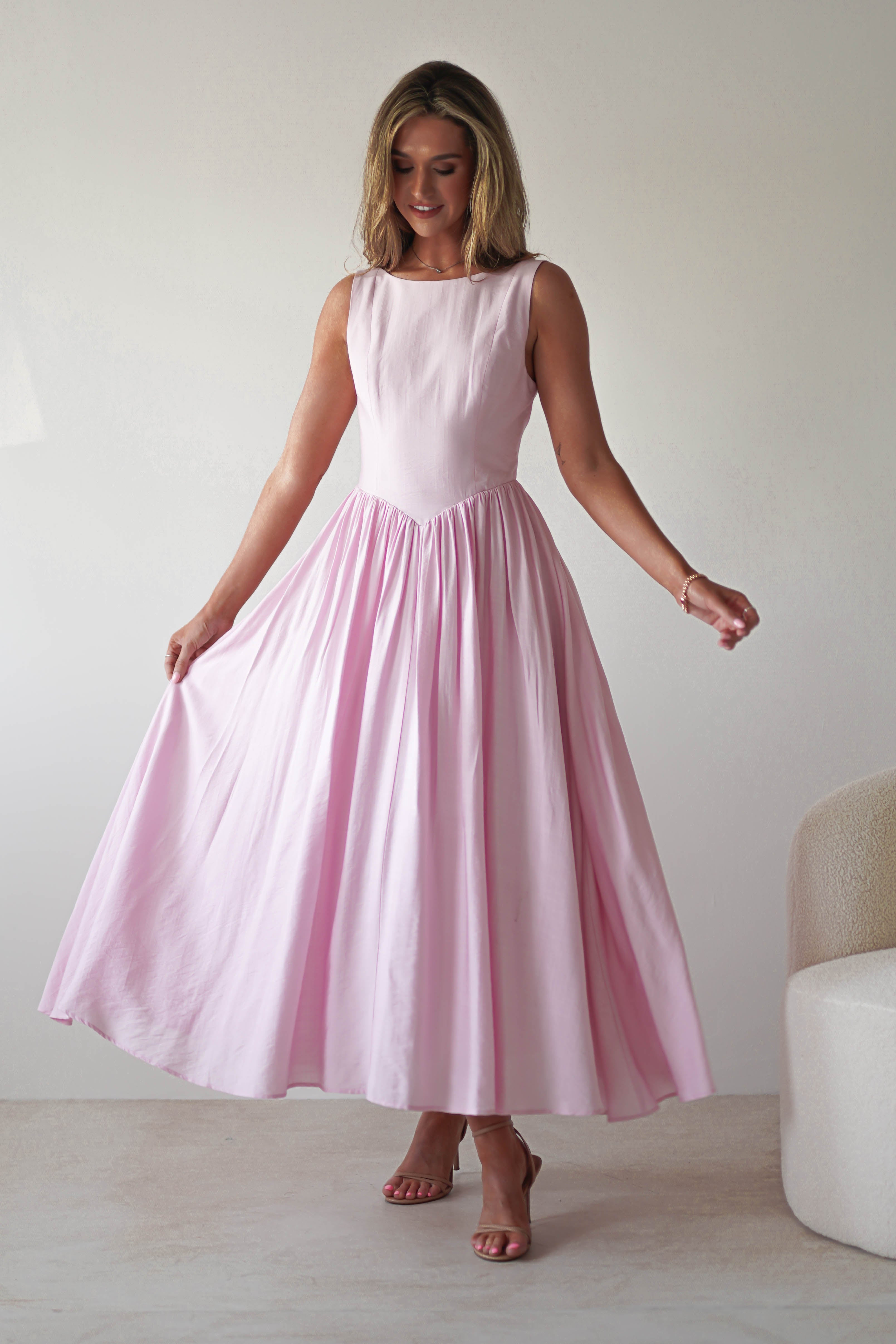 Vestido Monroe Rosa