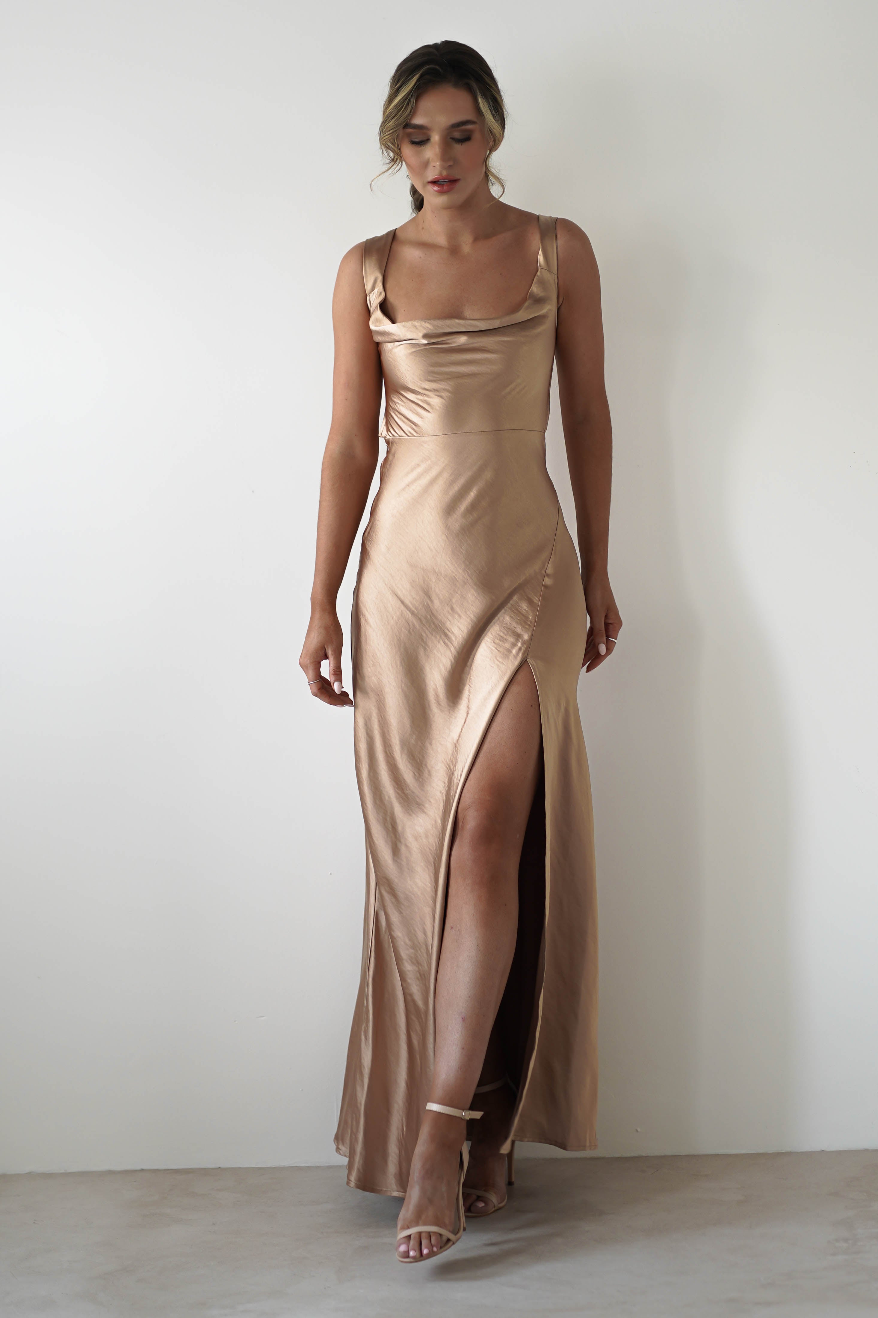 Vestido Riviera Dourado/Bronze