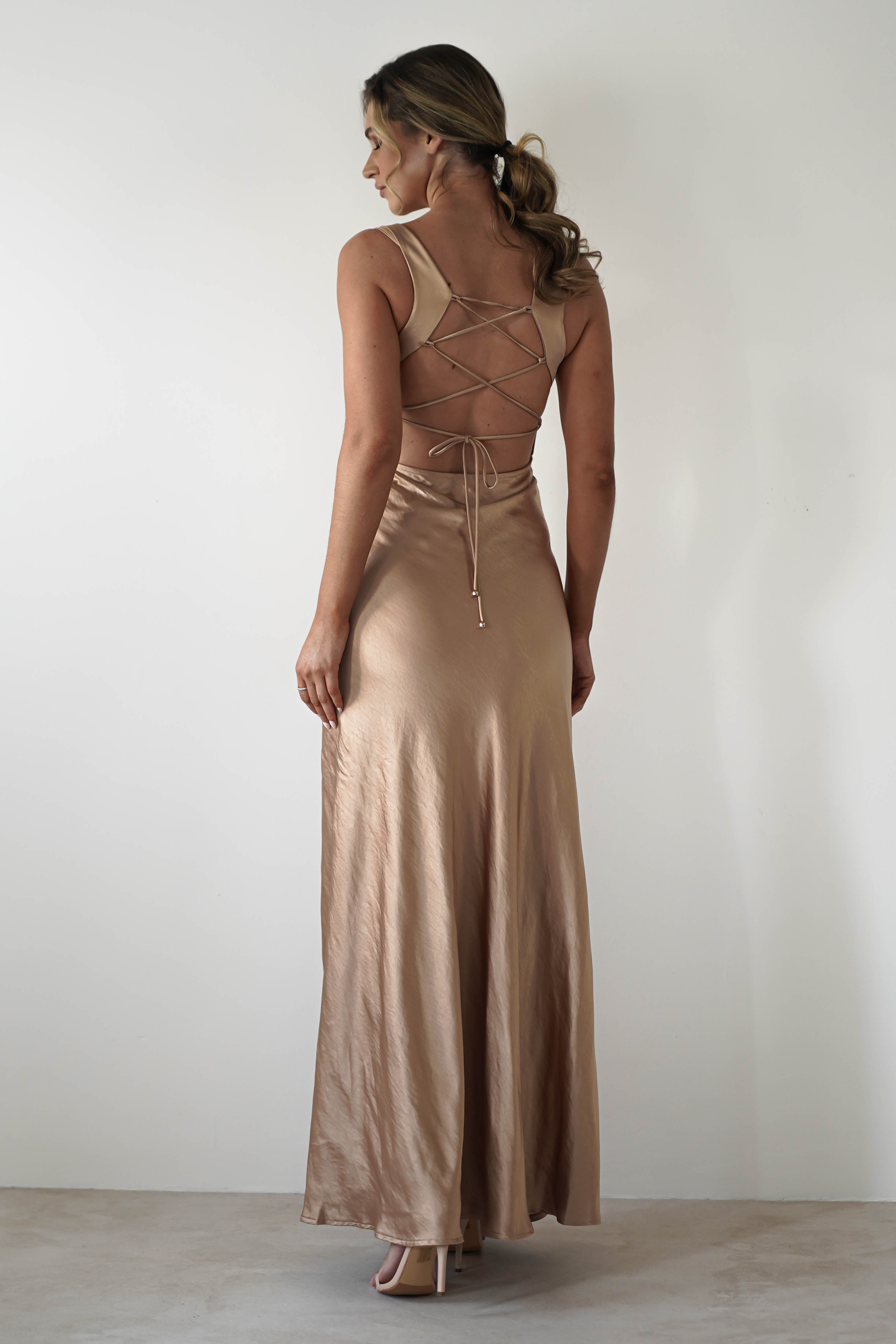 Vestido Riviera Dourado/Bronze